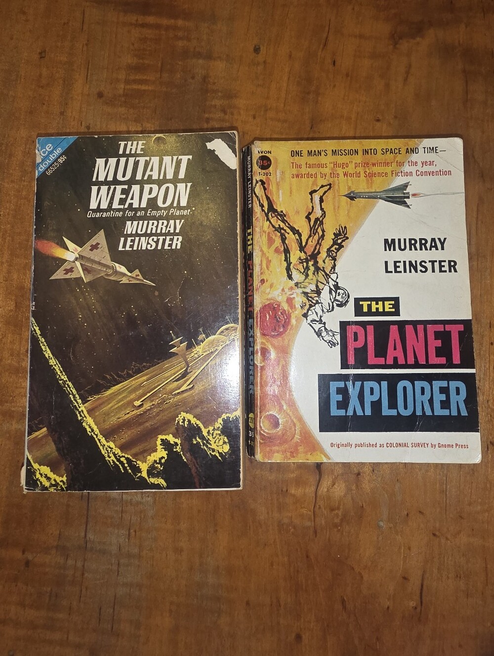 Murray Leinster Book Lot: PIRATES OF ZAN / THE MUTANT WEAPON + Planet Explorer